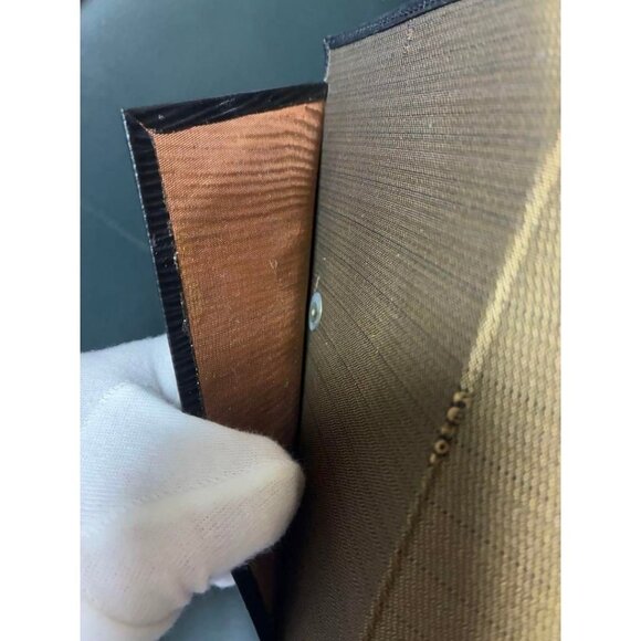 Authentic FENDI Epi Leather Agenda Passport Cover Case Notebook Black - Picture 7 of 7